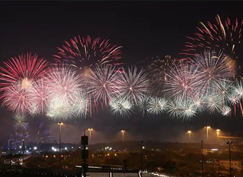 海东焰火晚会